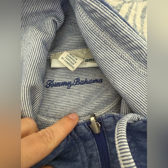 Tommy Bahama reversible full zip sweatshirt sz M new condition - Picture 2 of 6